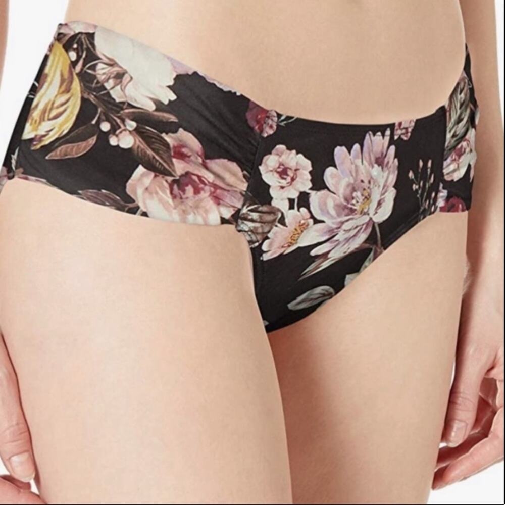 Rachel Roy Ruched side floral bikini swim bottom